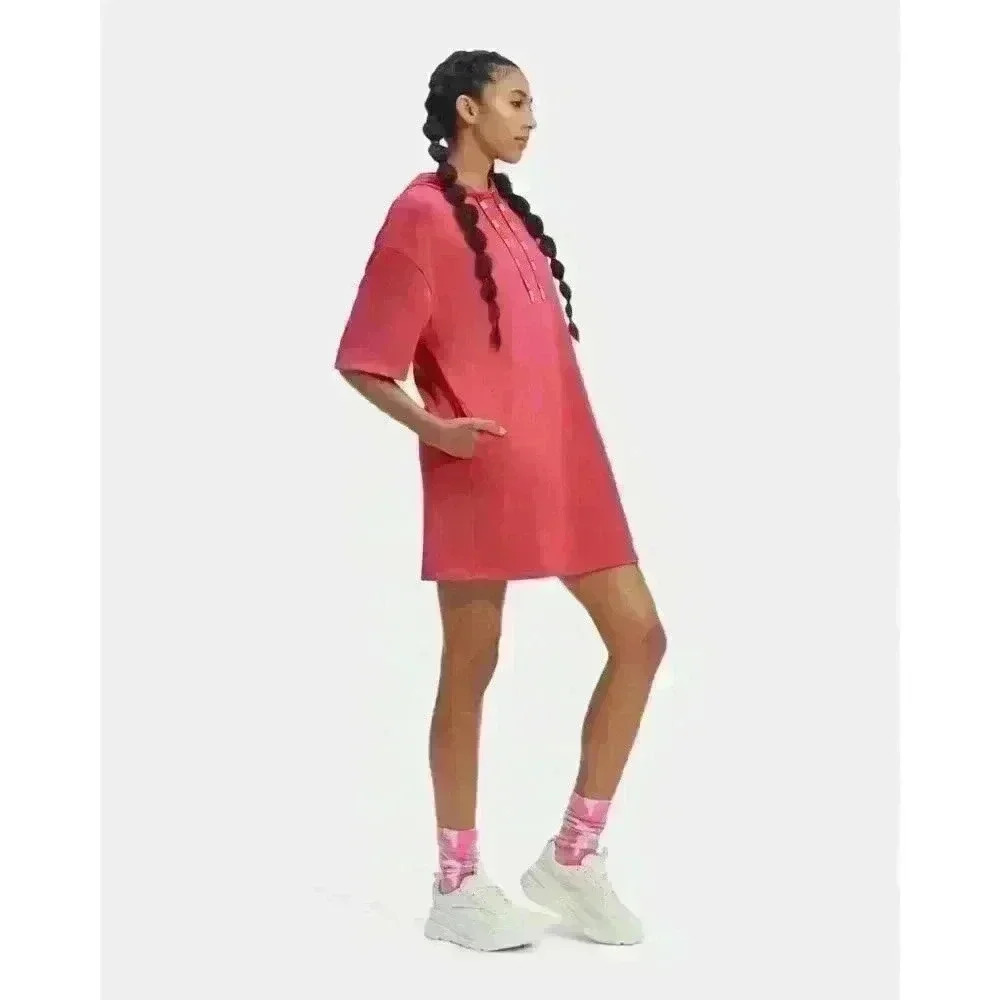 NEW UGG Women's L Kassey Hooded T Shirt Dress - Picture 2 of 5